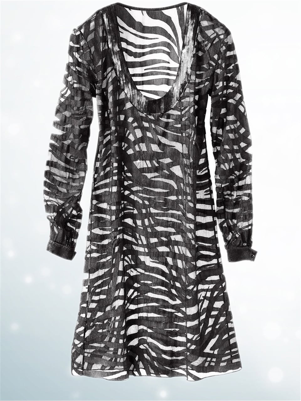 İpek Plaj Tunik  - Siyah