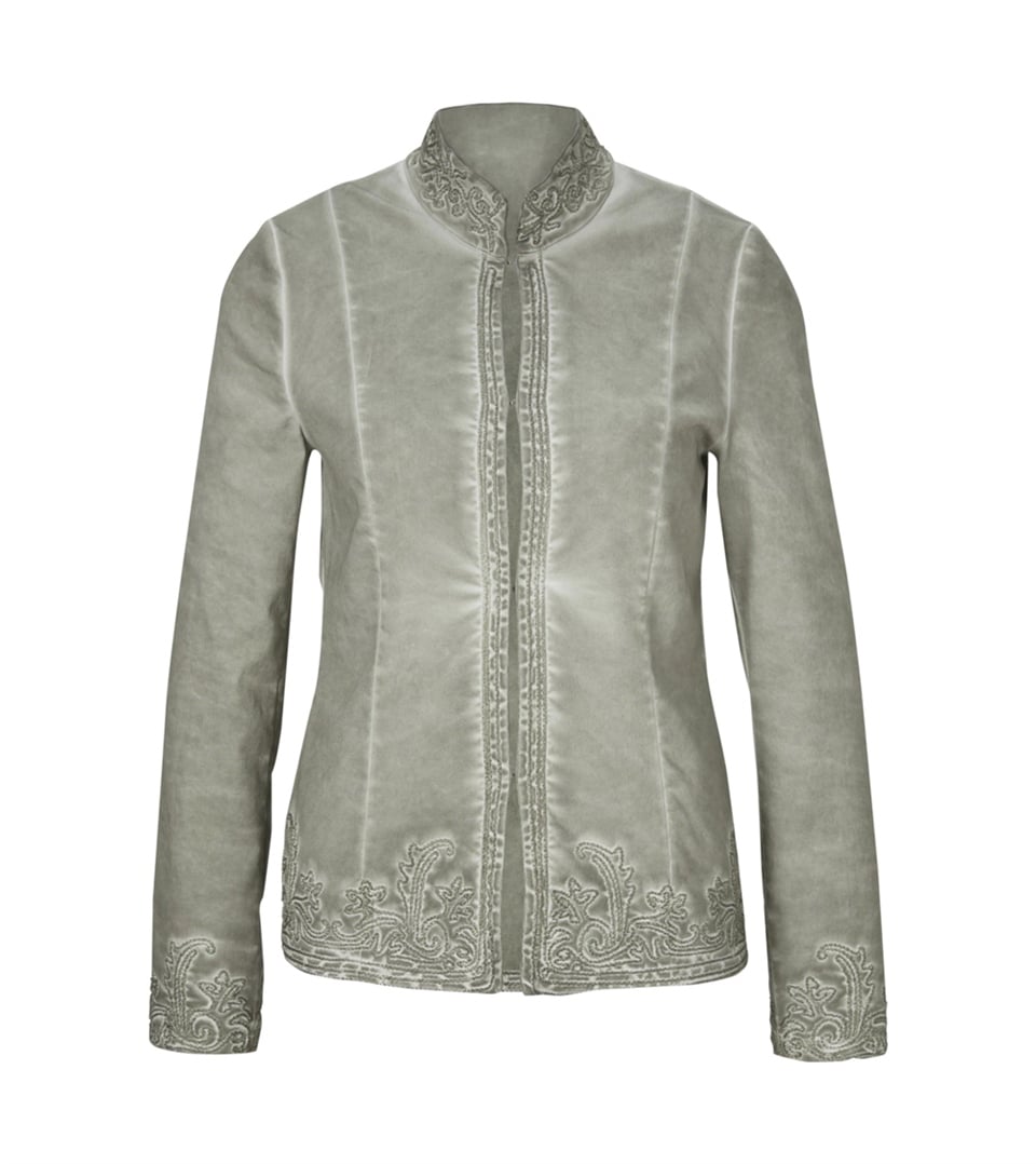 İşlemeli Blazer Ceket - Yeşil
