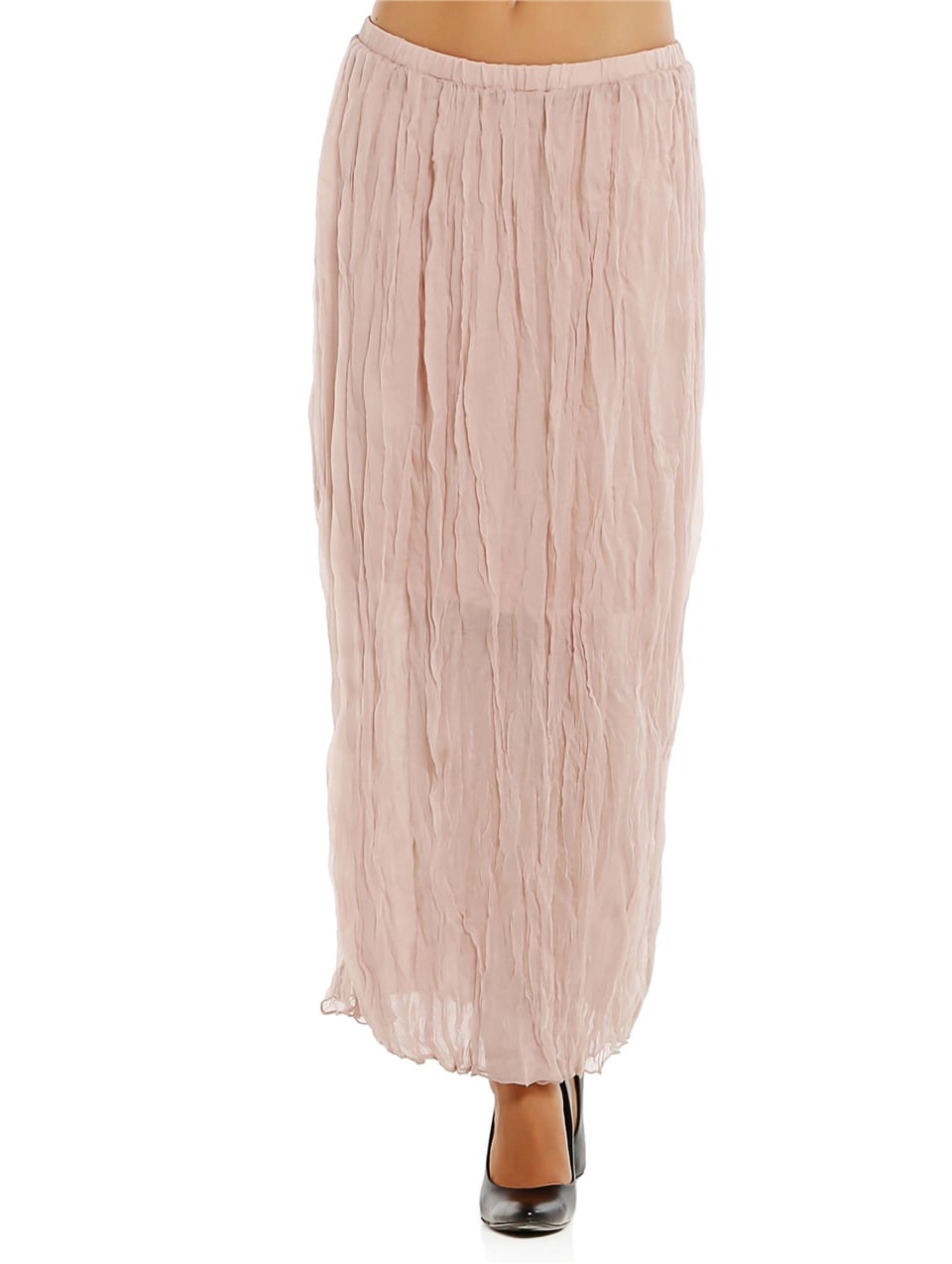 Maxi İpek Etek - Gül Kurusu