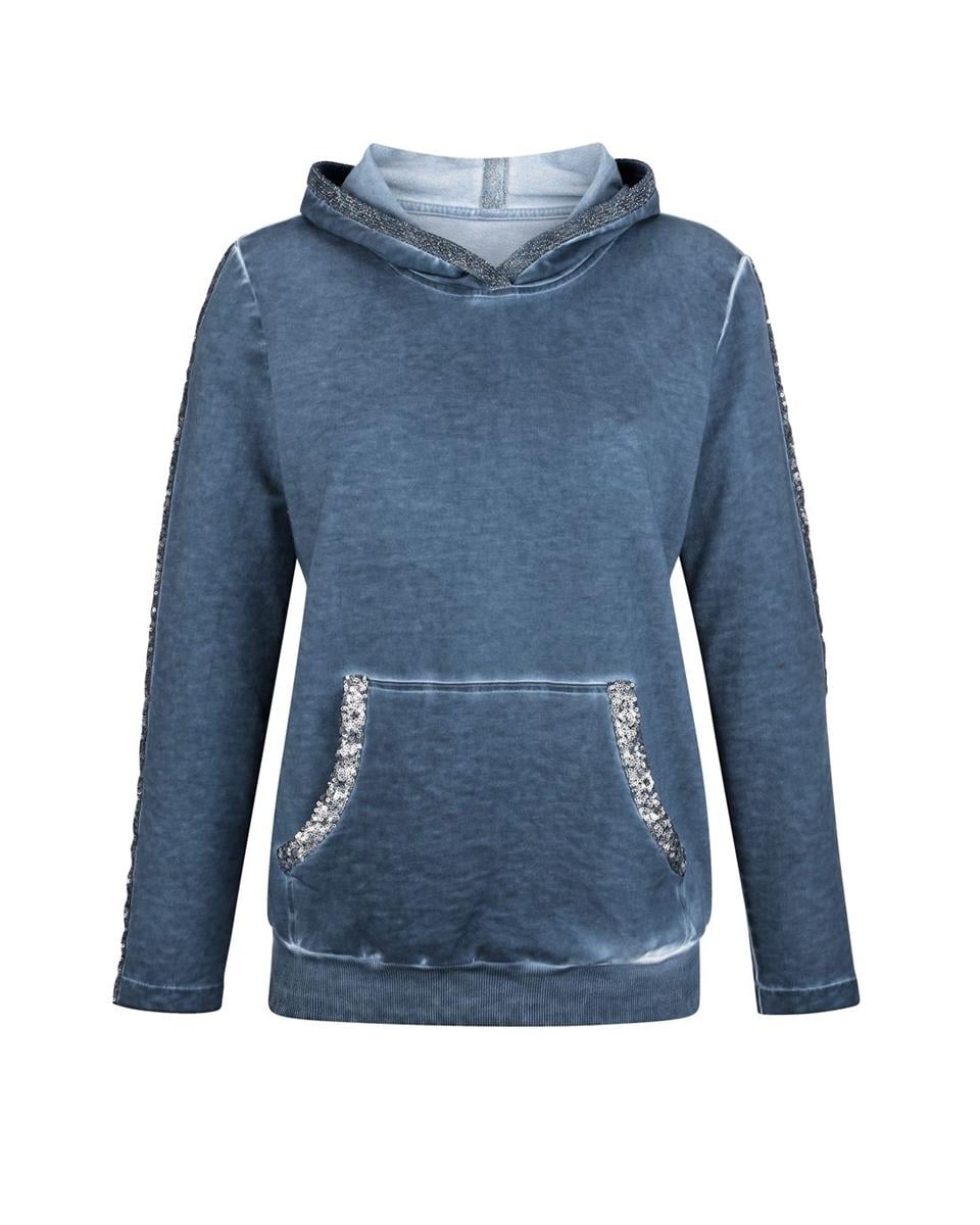 Payetli Sweatshirt - Mavi