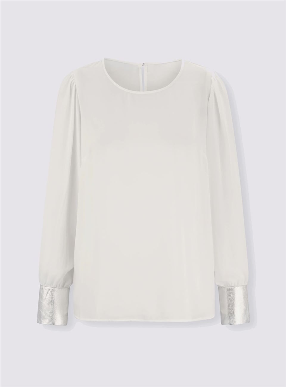 Şifon Bluz - Ekru
