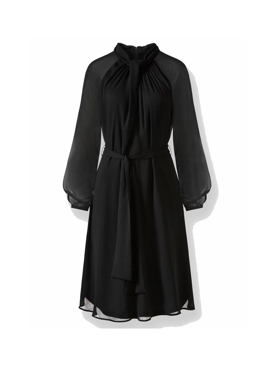 Şifon Elbise - Siyah