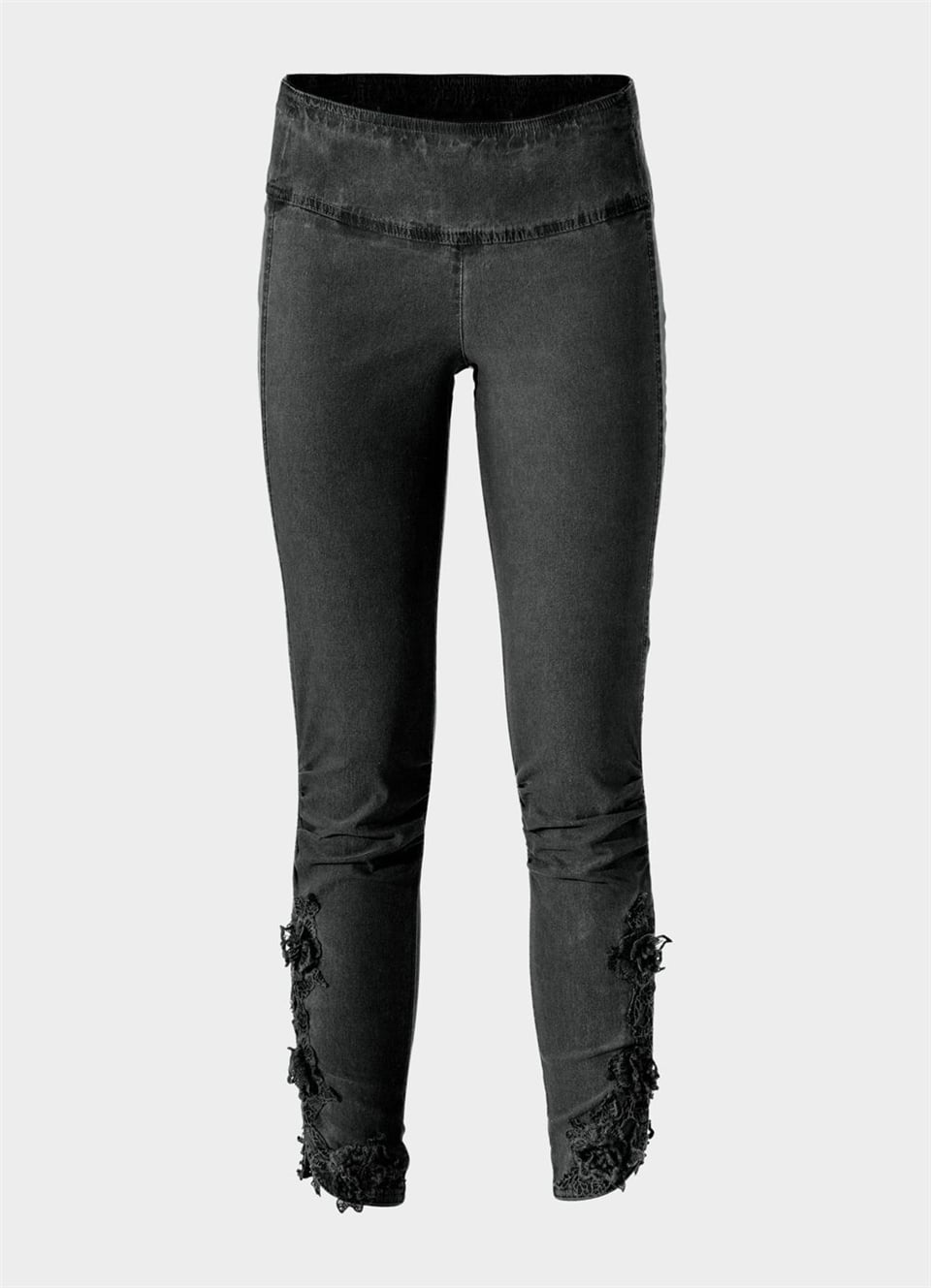 Skinny Dantel Pantolon - Antrasit