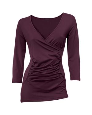 3/4 Kollu Tişört - Eflatun