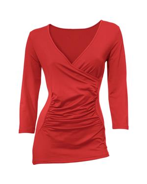 3/4 Kollu Tişört - Kırmızı