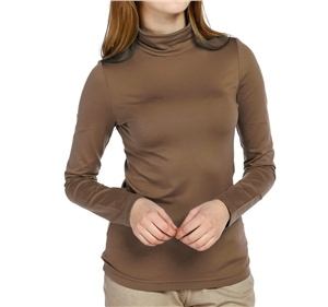 Balıkçı Yaka Tişört - Camel