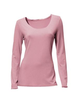 Basic Uzun Kollu Tişört - Gül Kurusu