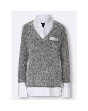 Gömlek ve Kazak - Gri