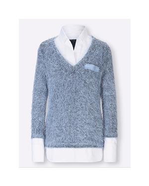 Gömlek ve Kazak - Mavi