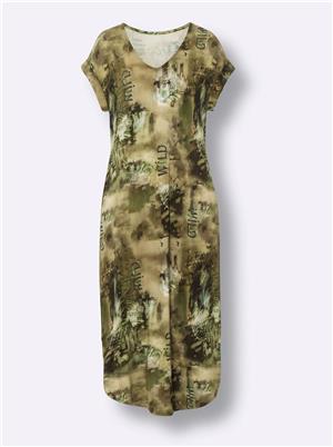 Uzun Baskılı Elbise - Baskılı