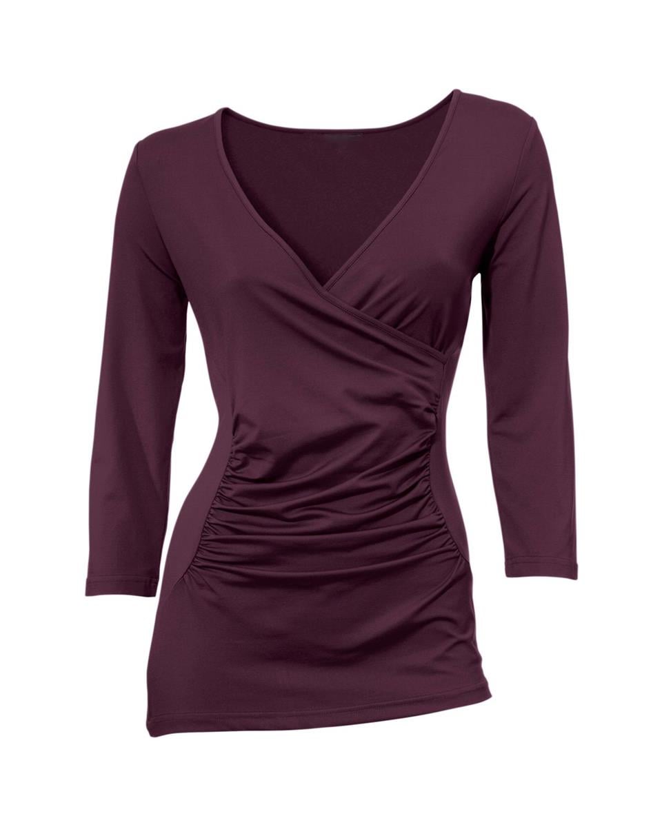 3/4 Kollu Tişört - Eflatun