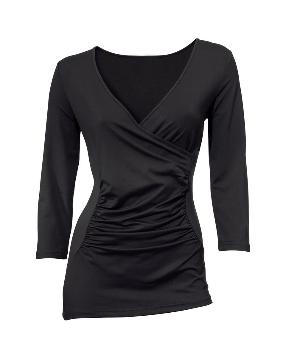 3/4 Kollu Tişört - Siyah