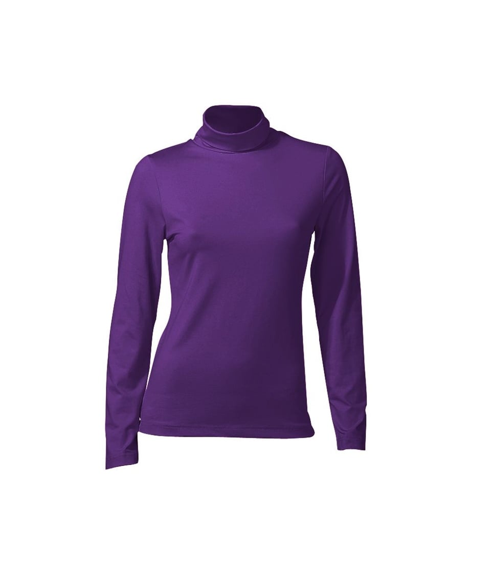 Balıkçı Yaka Tişört - Lila