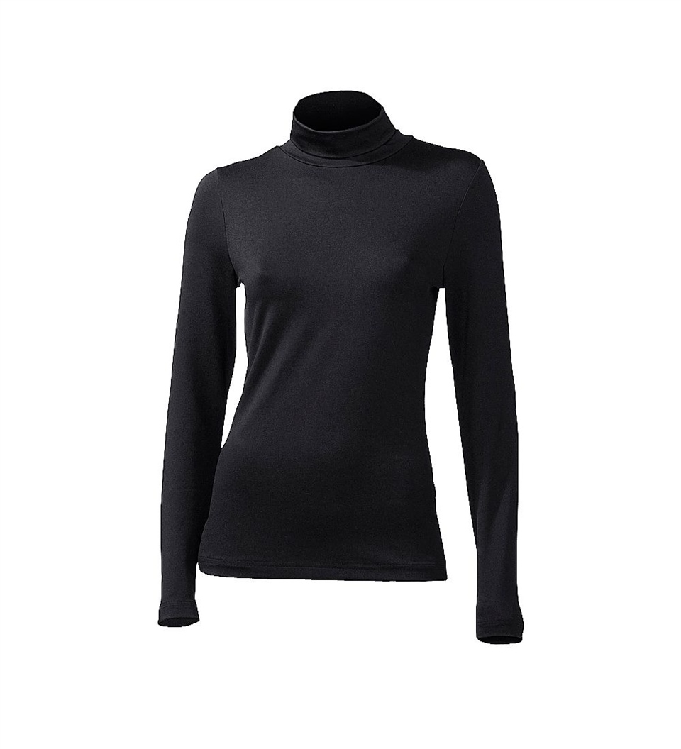 Balıkçı Yaka Tişört - Siyah