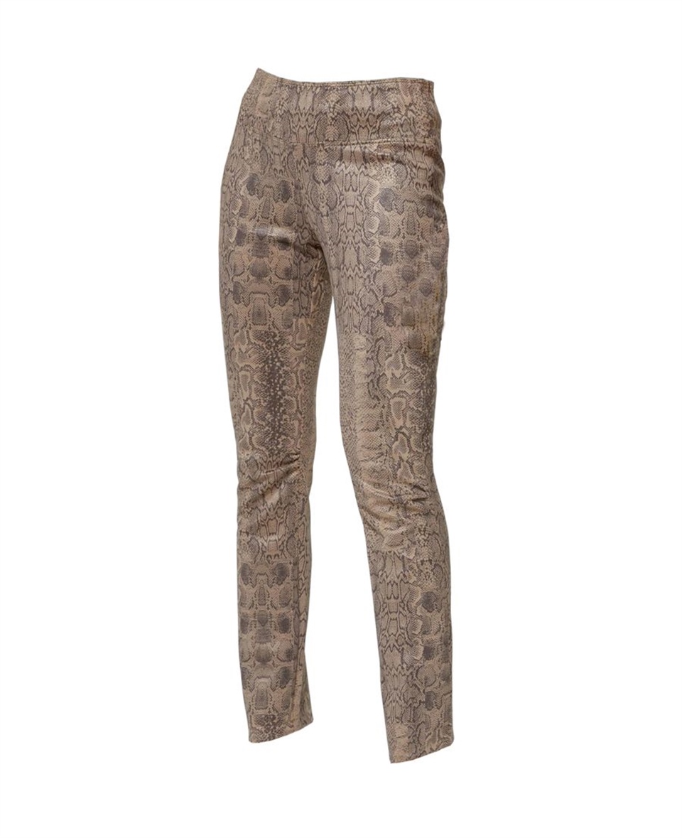 Baskılı Pantolan - Bej