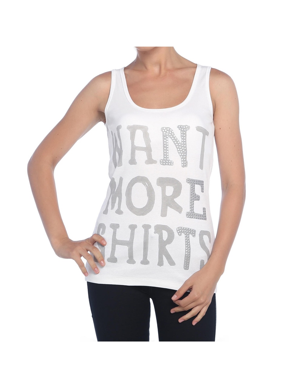 Baskılı Tişört - Beyaz