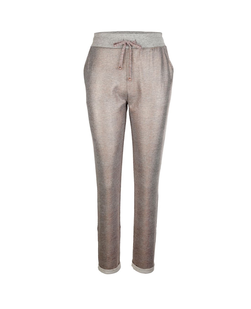 Bronz Baskılı Jog Pantolon - Gri