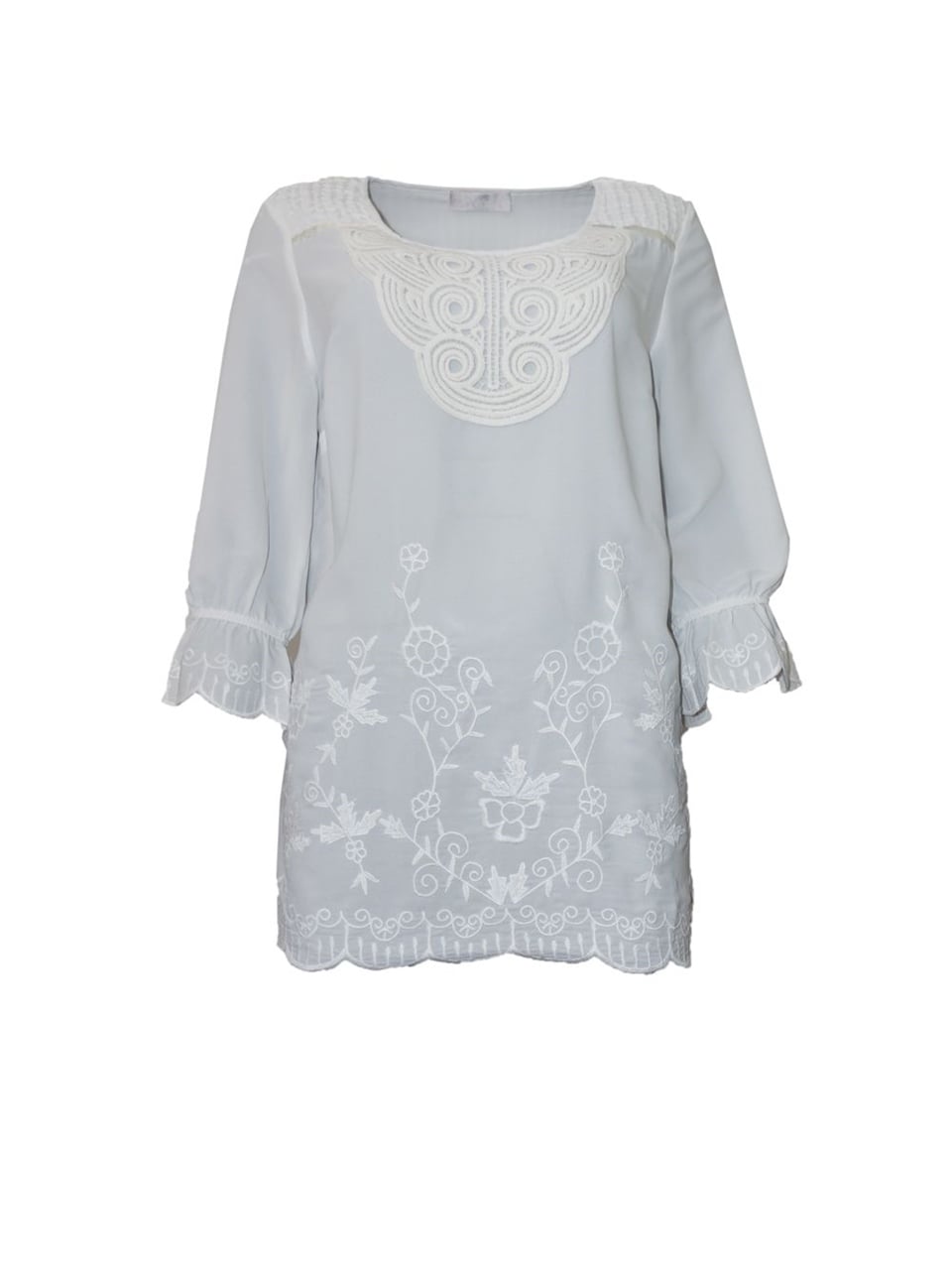 Dantel Bluz - Ekru