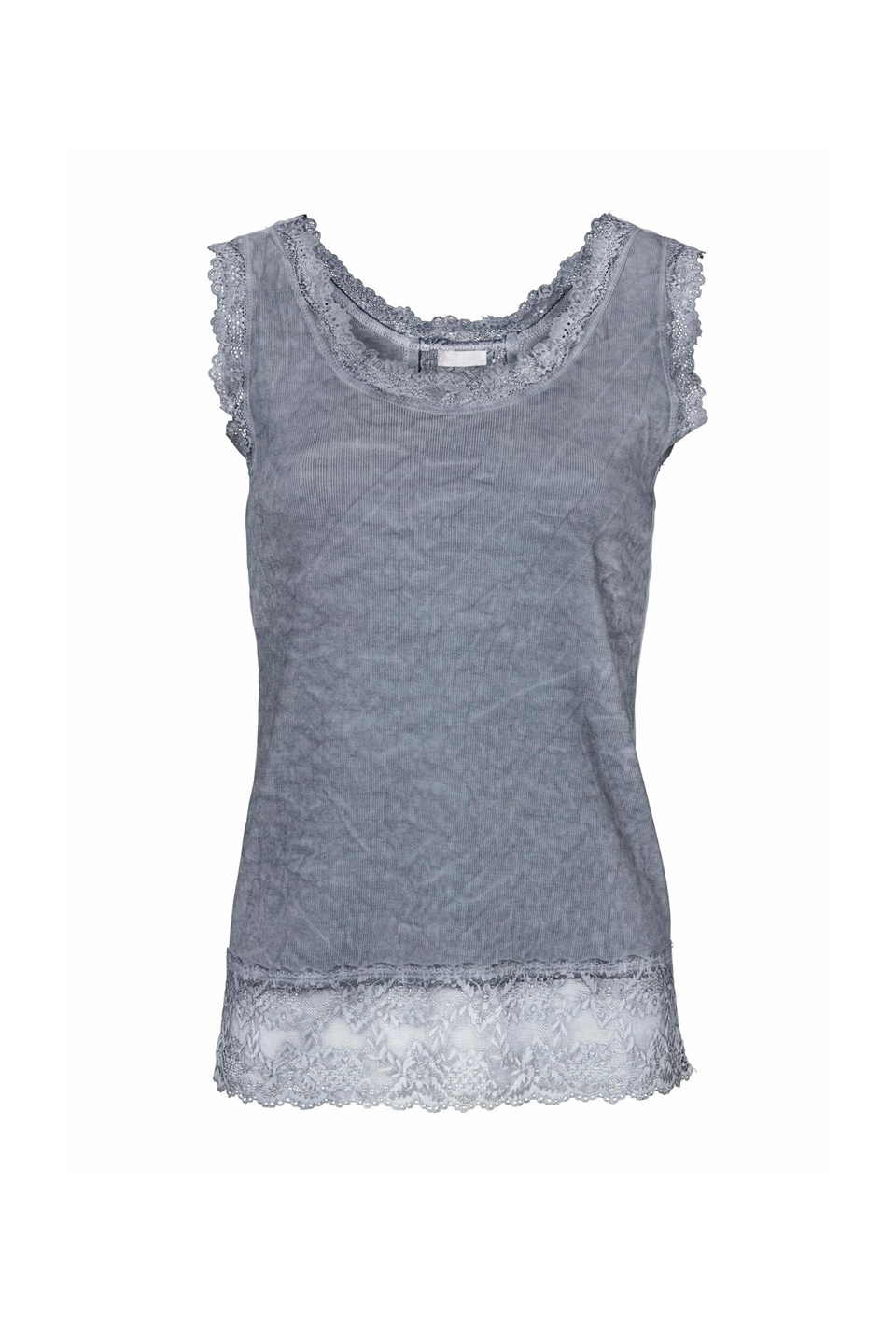Dantel Tişört - Mavi
