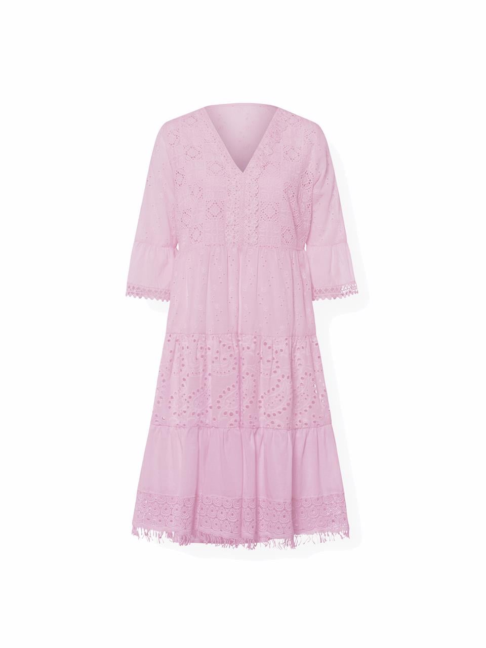 Dantelli Elbise - Pembe