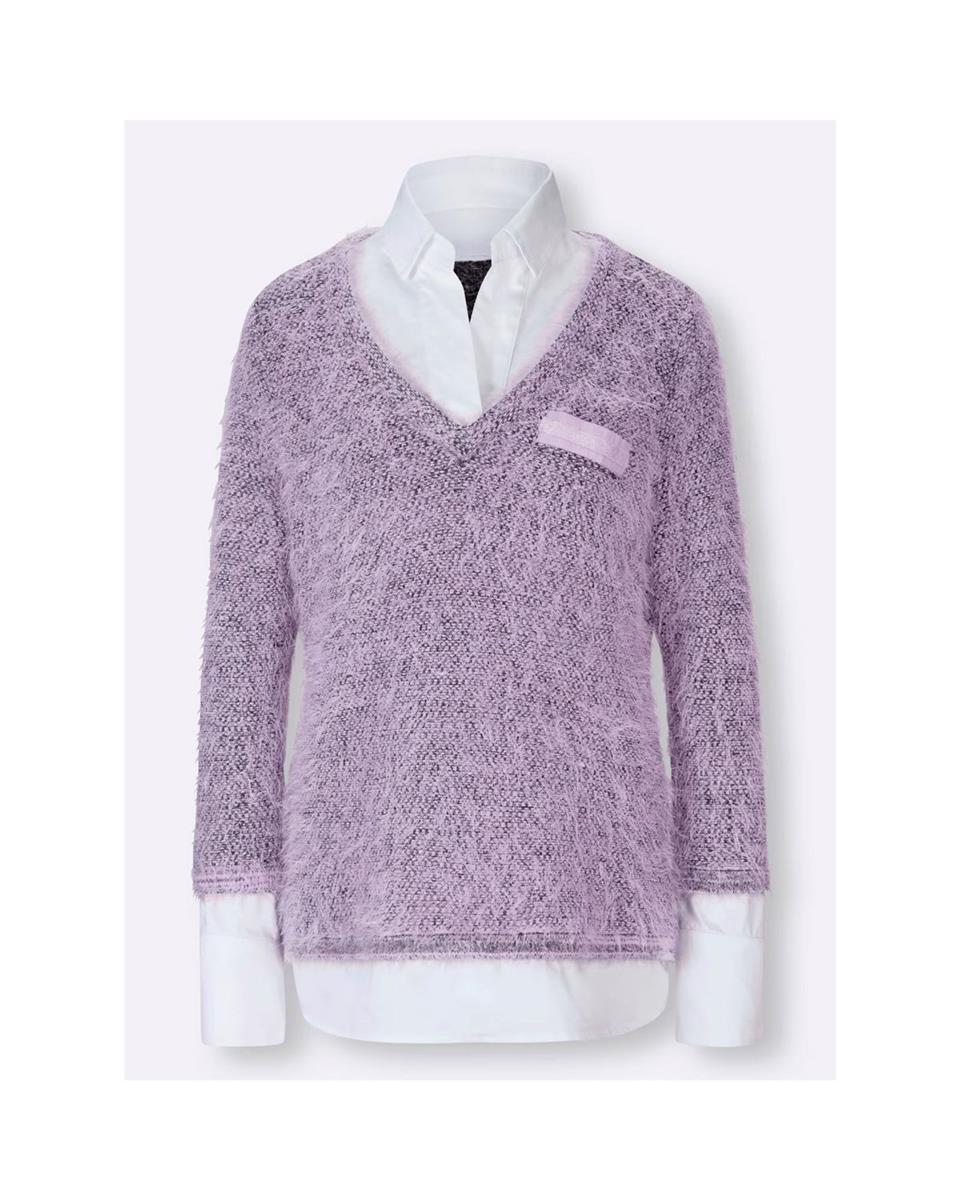 Gömlek ve Kazak - Gül Kurusu