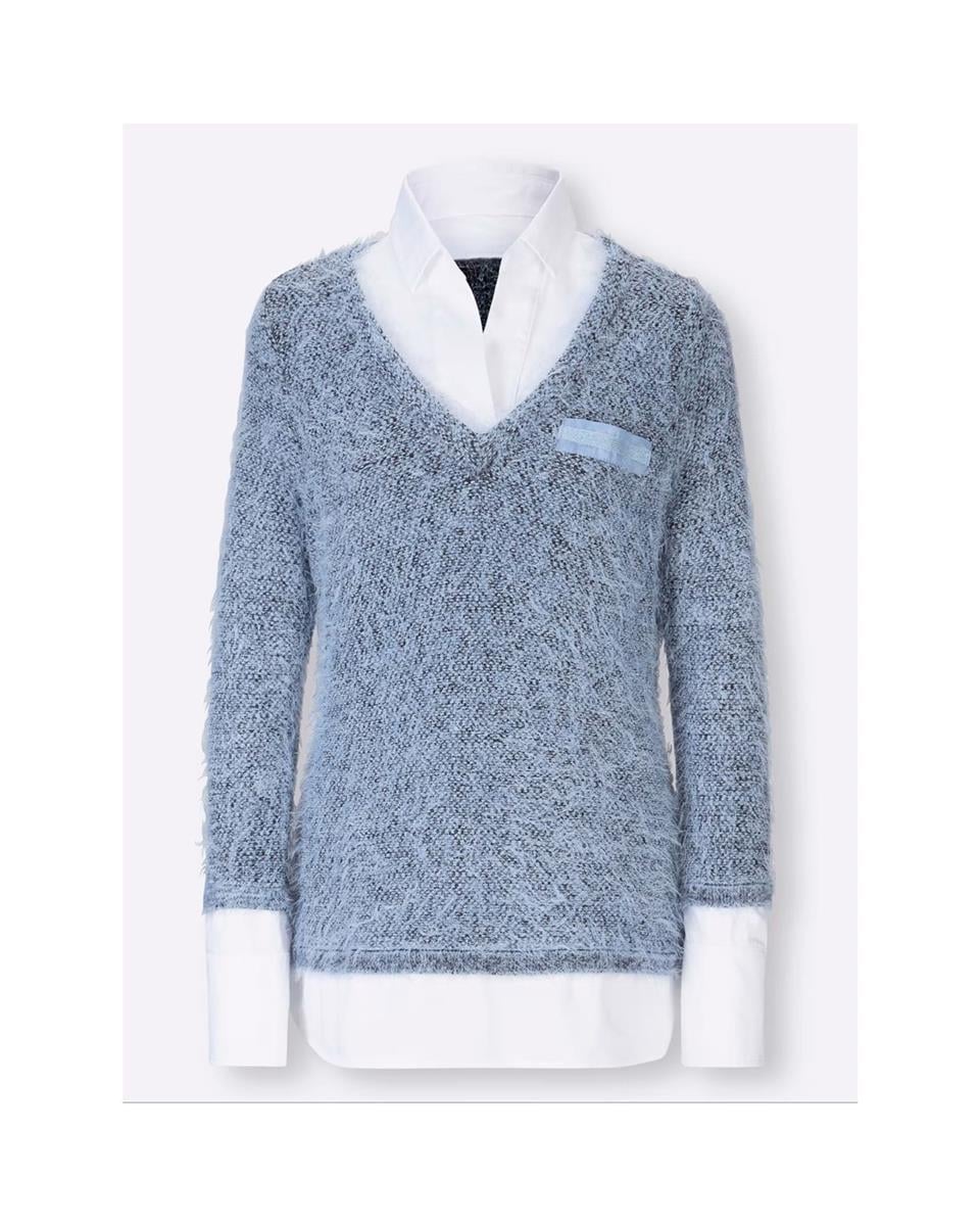 Gömlek ve Kazak - Mavi