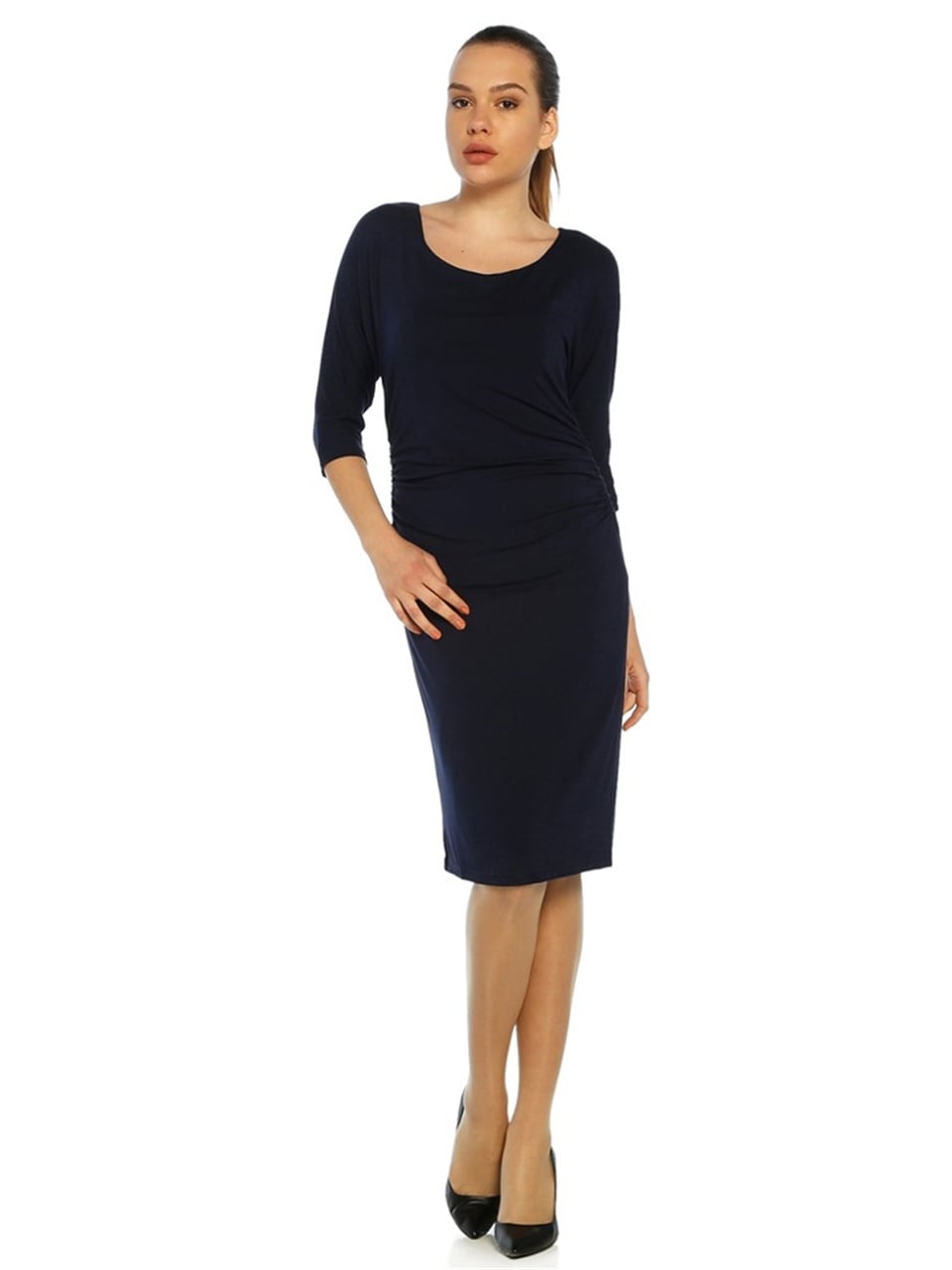 Jersey Elbise - Lacivert