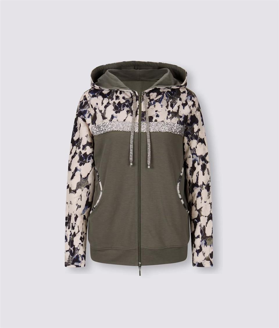 Payetli Desenli Sweatshirt - Yeşil