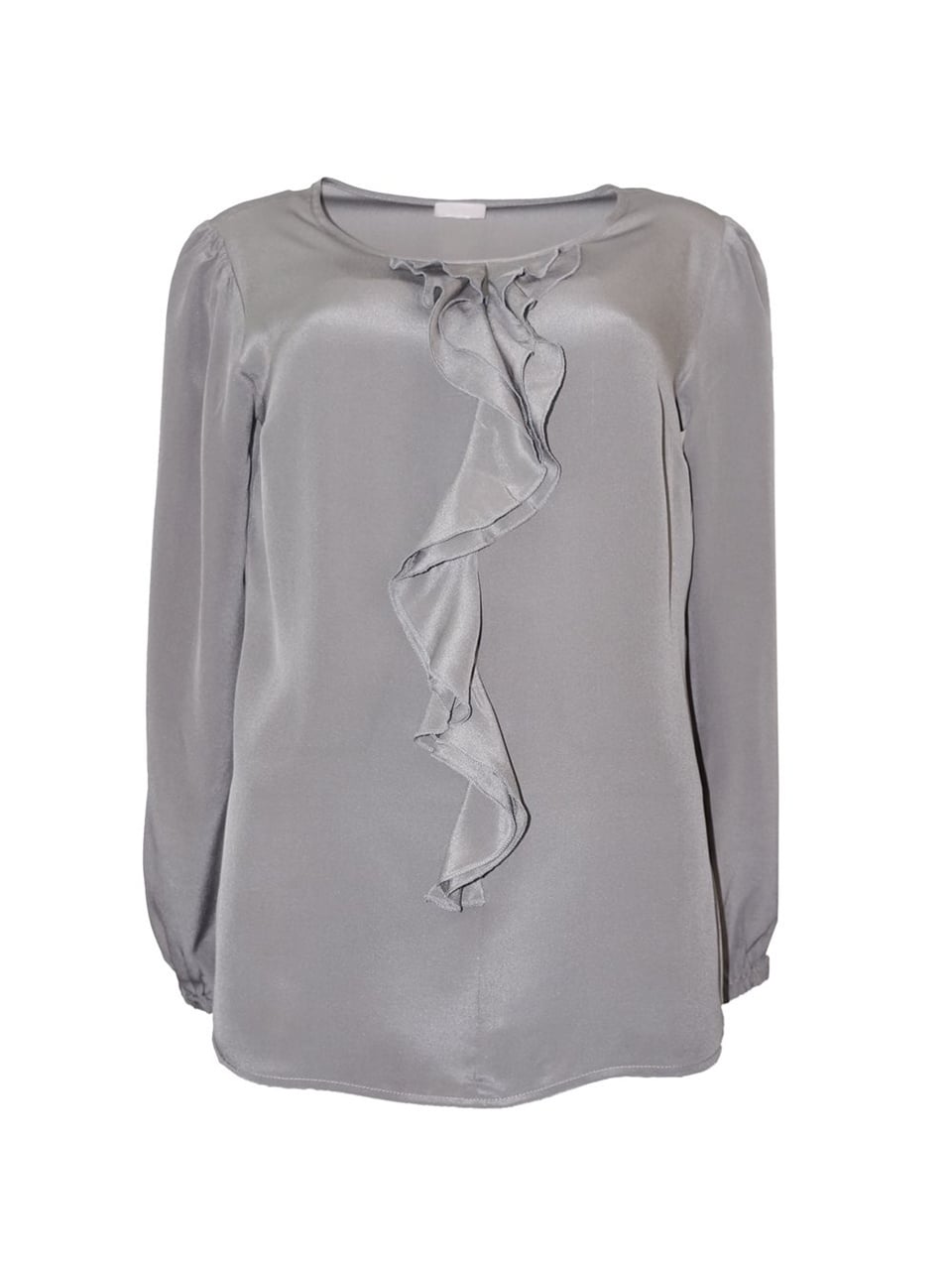 Saf İpek Bluz - Vizon