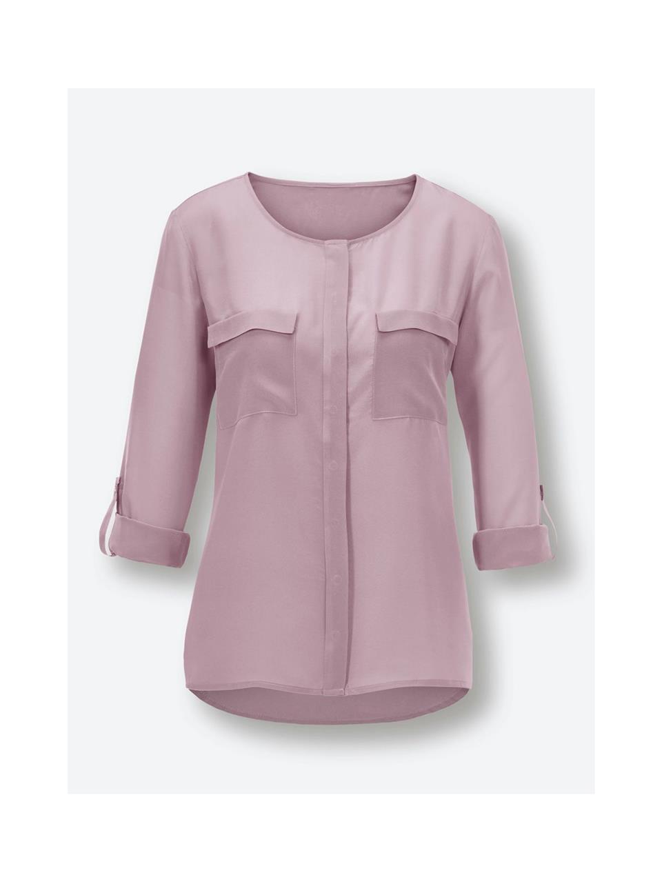 Saf İpek Gömlek - Eflatun