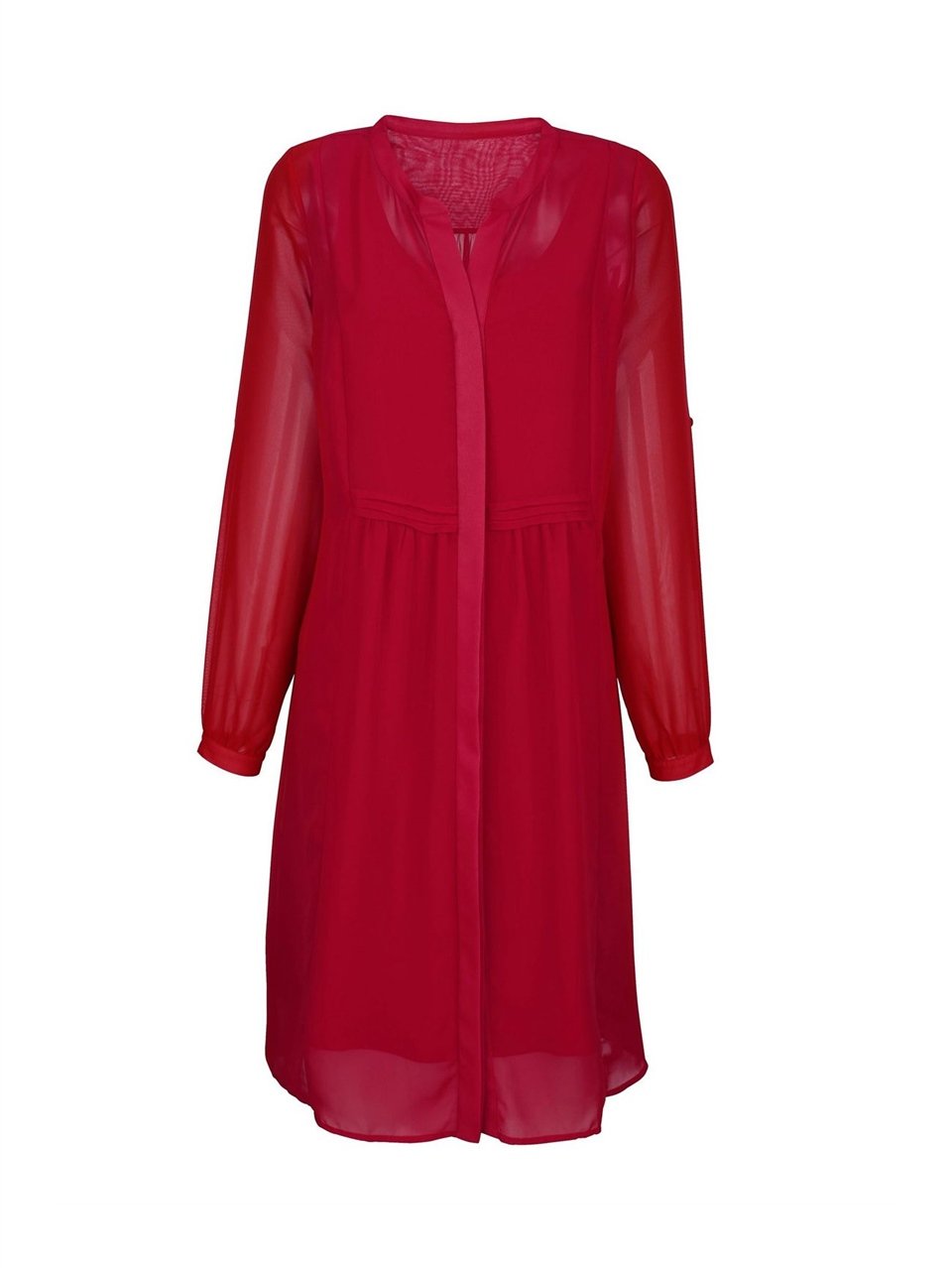 Şifon Elbise - Kırmızı