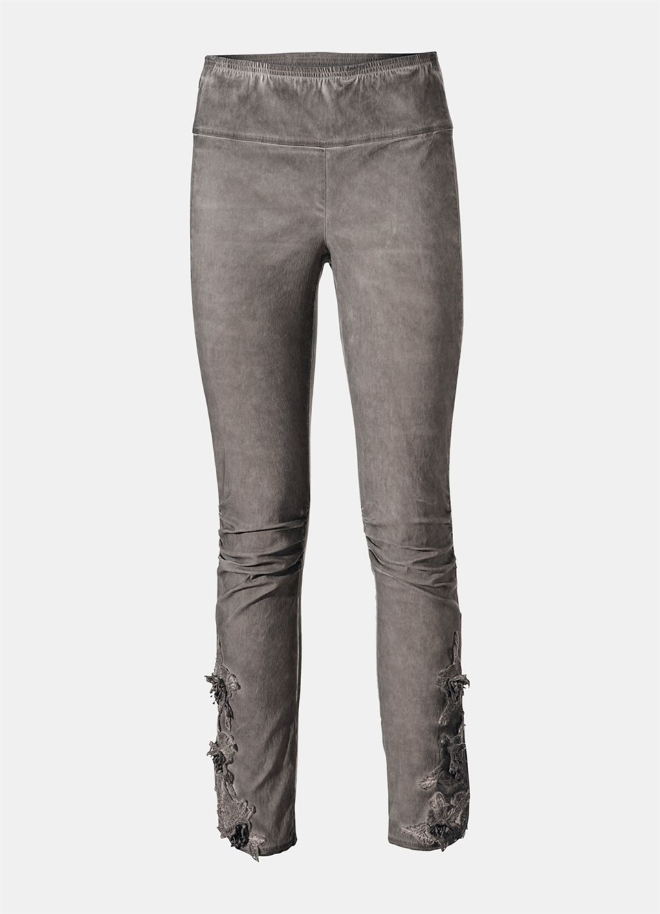 Skinny Dantel Pantolon - Vizon