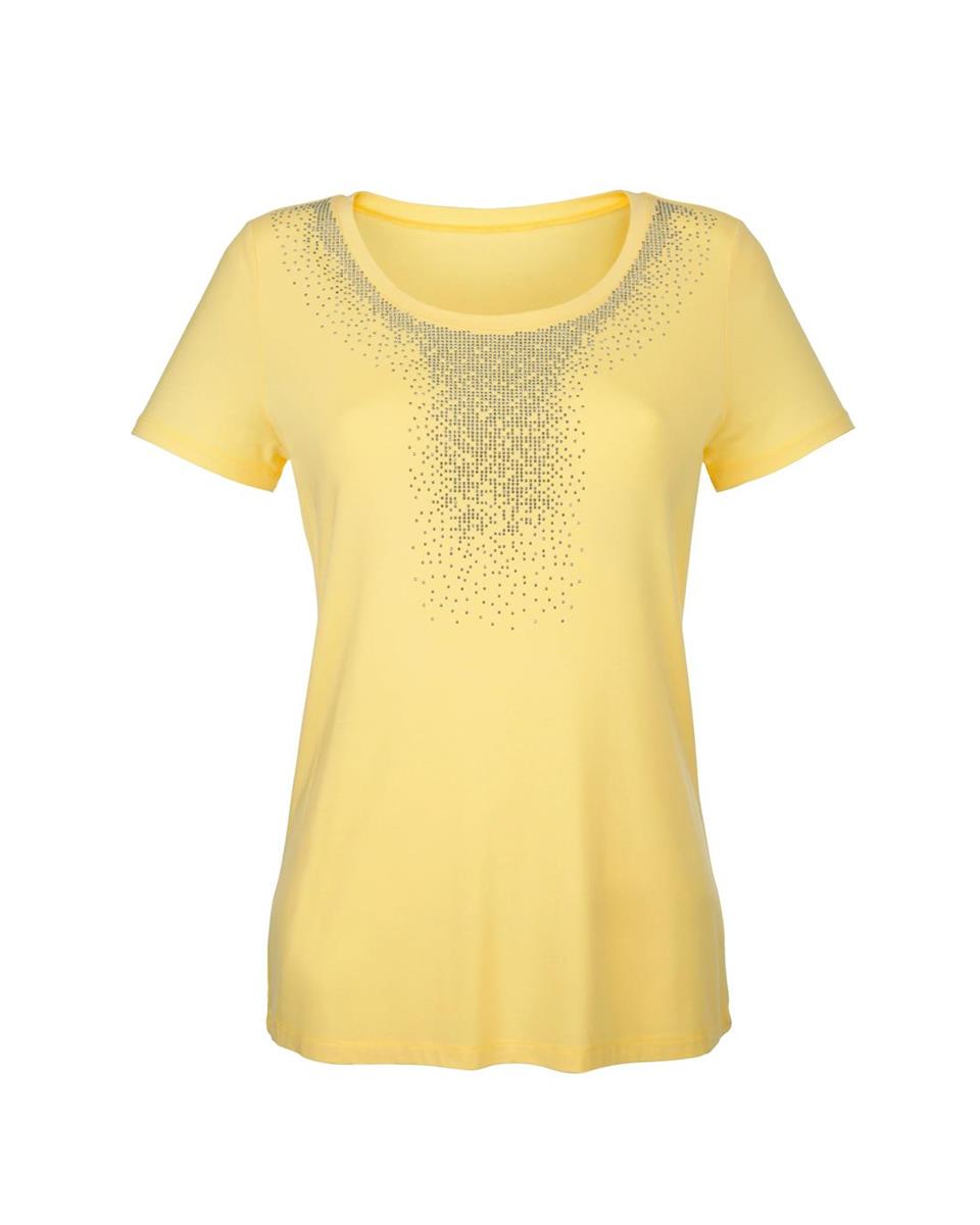 Taşlı Tişört - Sarı
