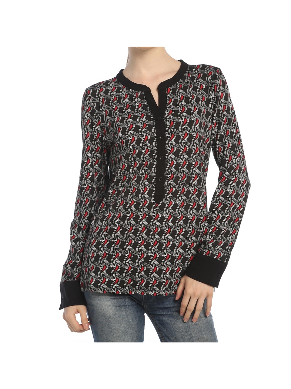 Trend baskılı Tshirt - Siyah