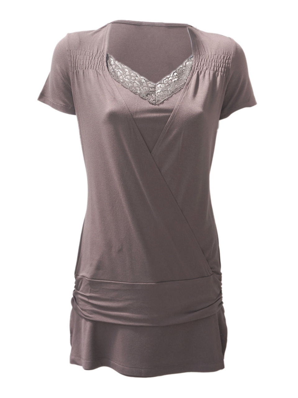 Uzun Bluz-t-shirt - Kahverengi