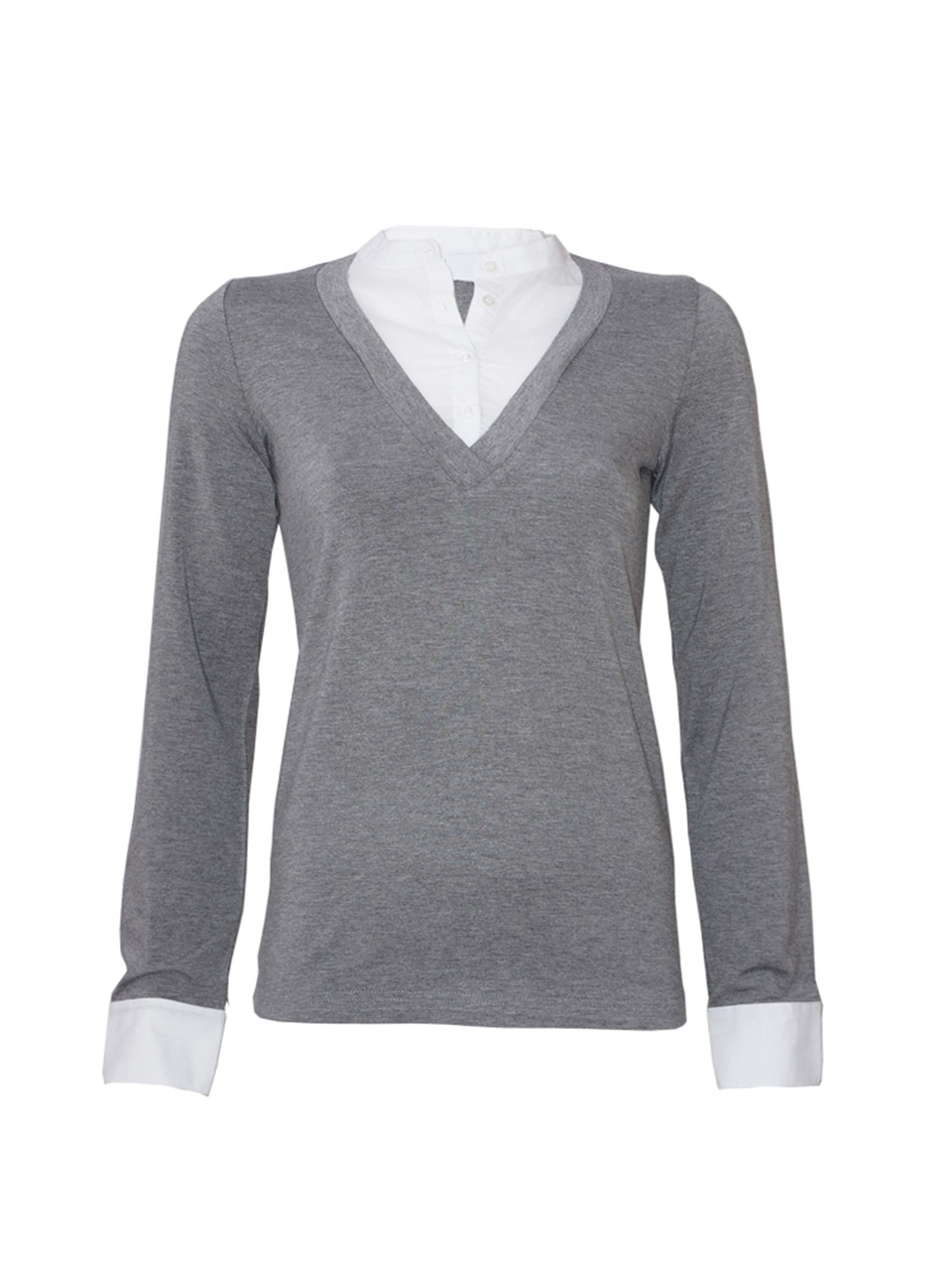 Uzun Kollu T-shirt - Gri