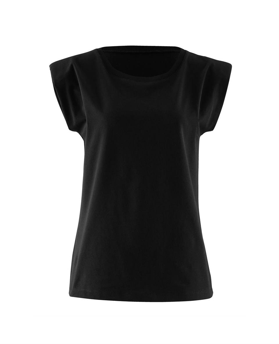 Vatkalı Tişört - Siyah