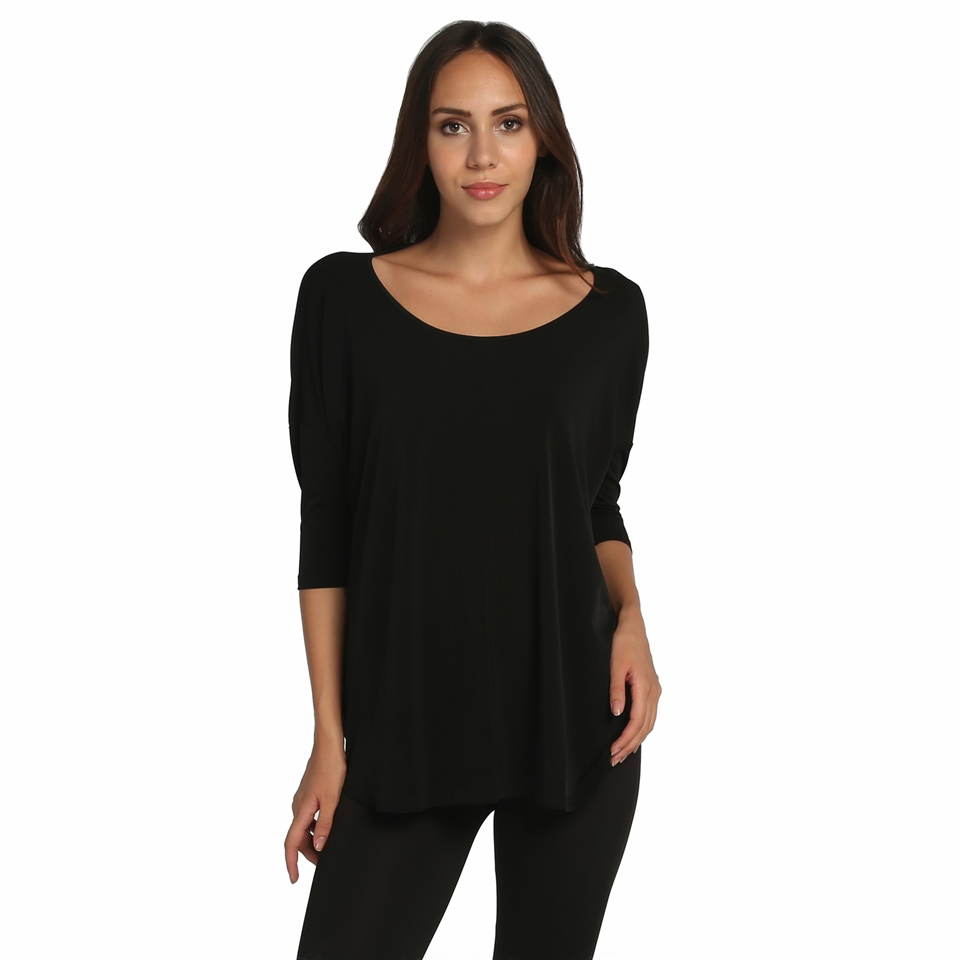 Yarasa Kol Tişört - Siyah