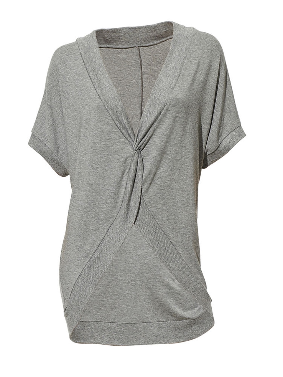 Yarasa kollu Ceket T-shirt - Gri