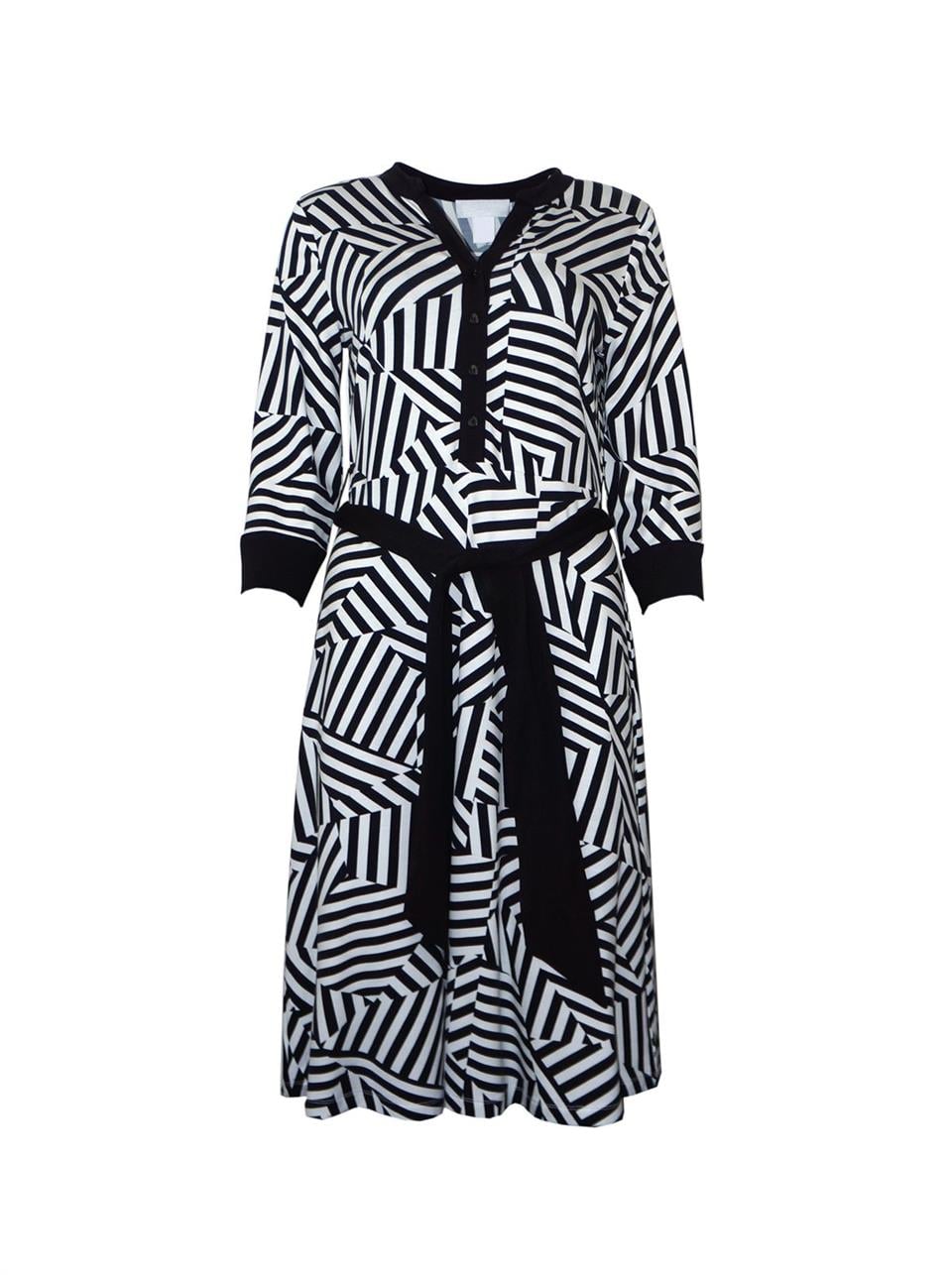 Yumuşak Esnek Form Elbise - Çizgili