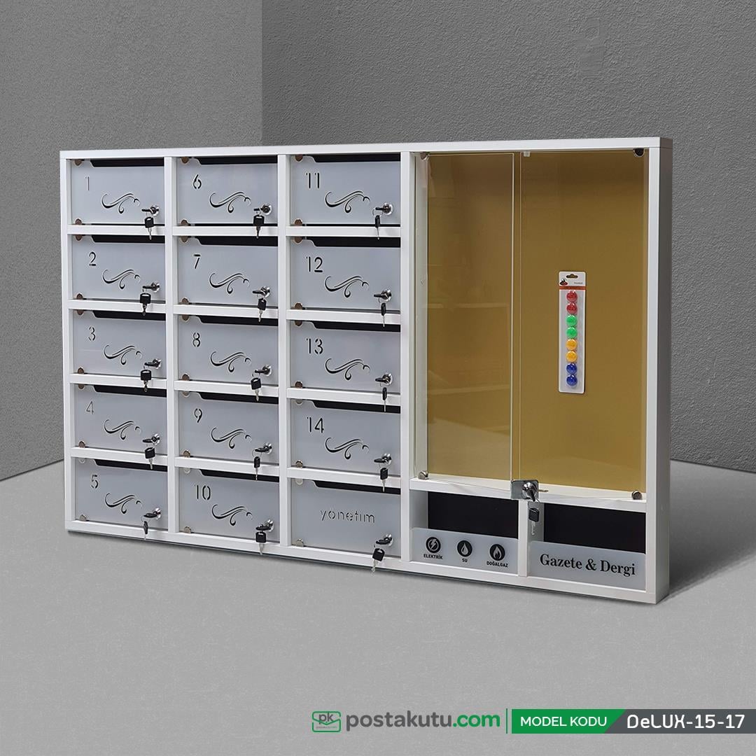 Delüx 14-15-16-17 Dairelik Apartman İlan Panolu Posta Kutusu