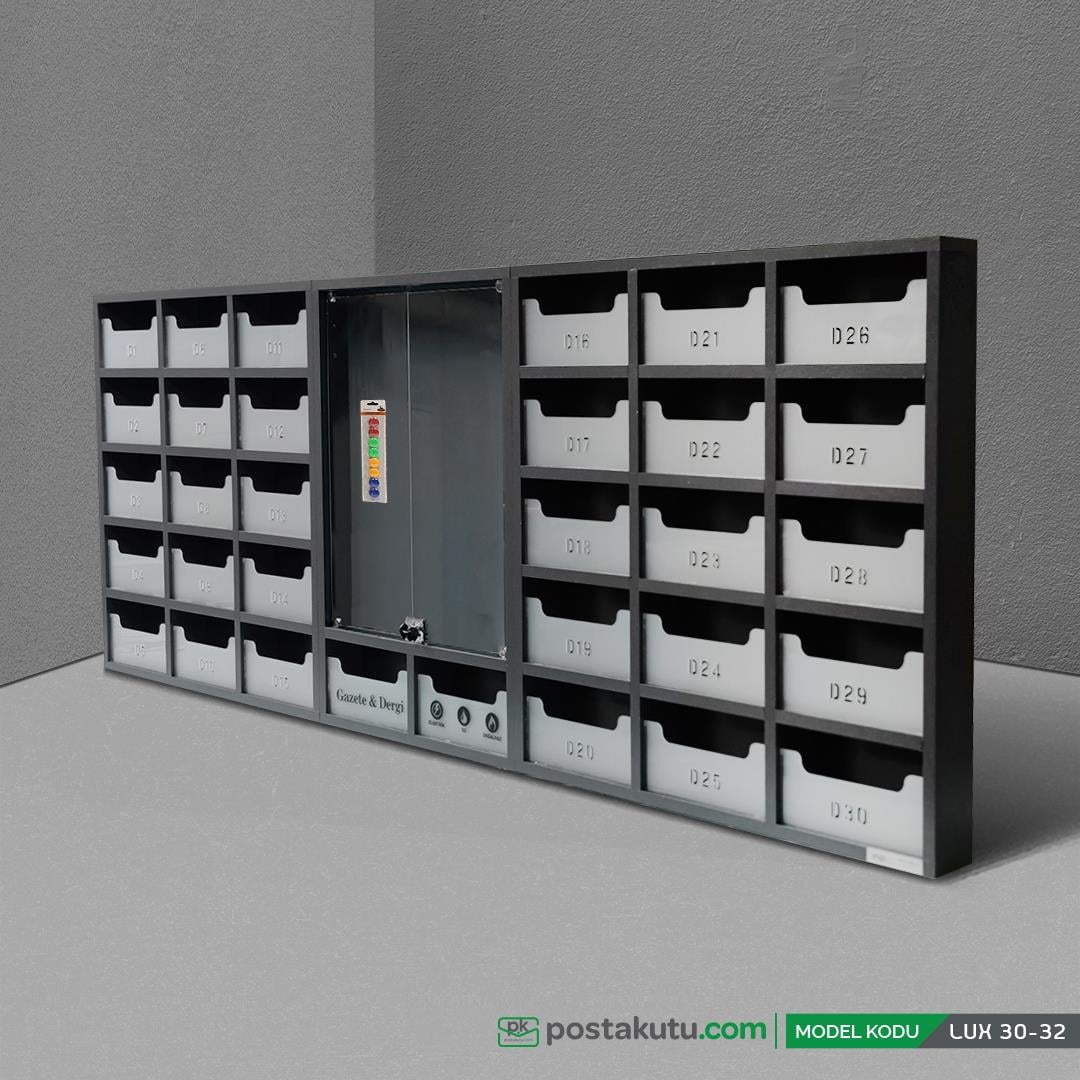 Lux 30-32 Dairelik Kilitsiz Apartman İlan Panosu ve Posta Kutusu