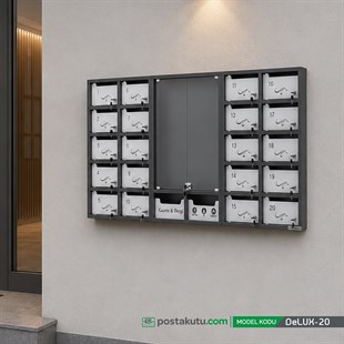 20 Dairelik Apartman İlan Panolu Posta Kutusu