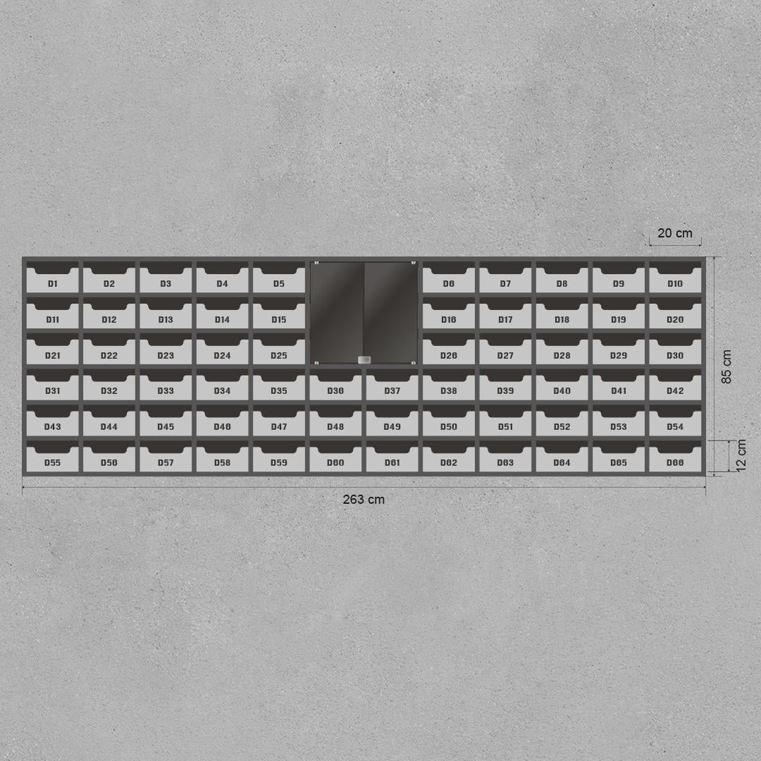 Lux66 Dairelik Kilitsiz Apartman İlan Panosu ve Posta Kutusu