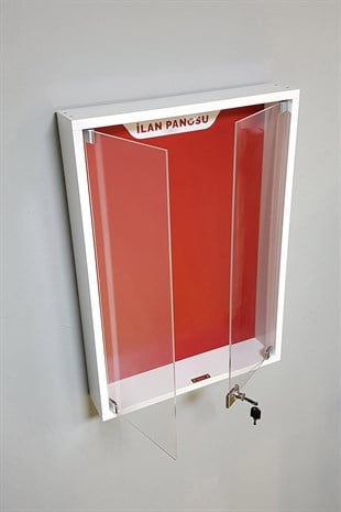 Apartman İlan Panosu-MDF ve Pleksi Kapaklı