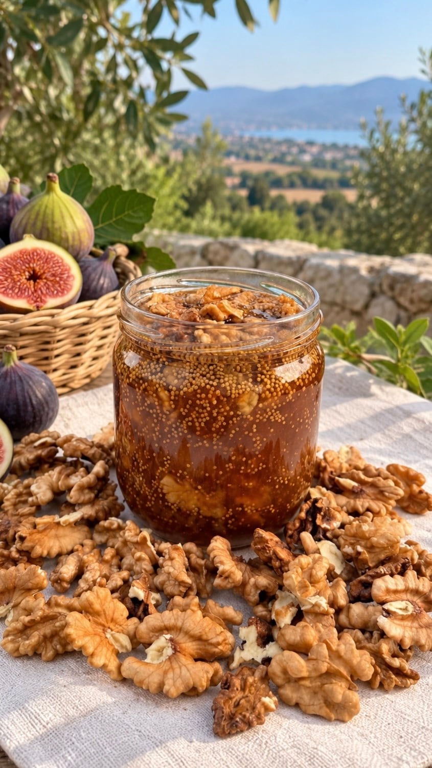 KÜÇÜK KAVANOZ CEVİZLİ KURU İNCİR REÇELİ