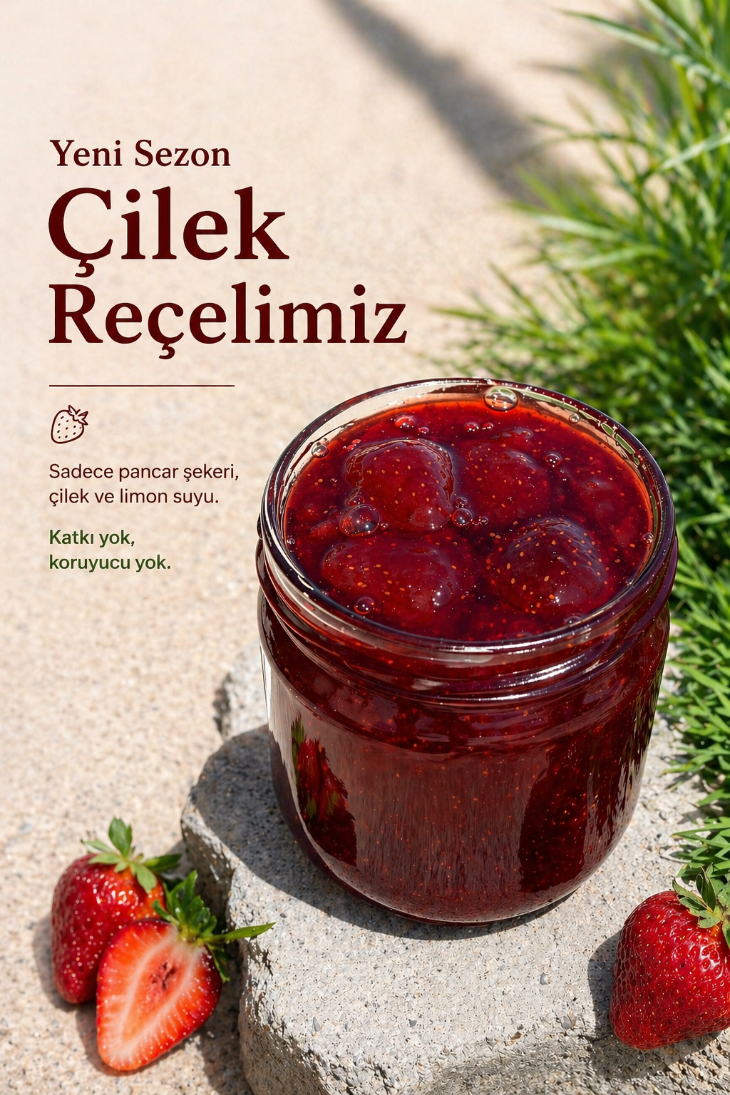 KÜÇÜK KAVANOZ ÇİLEK REÇELİ