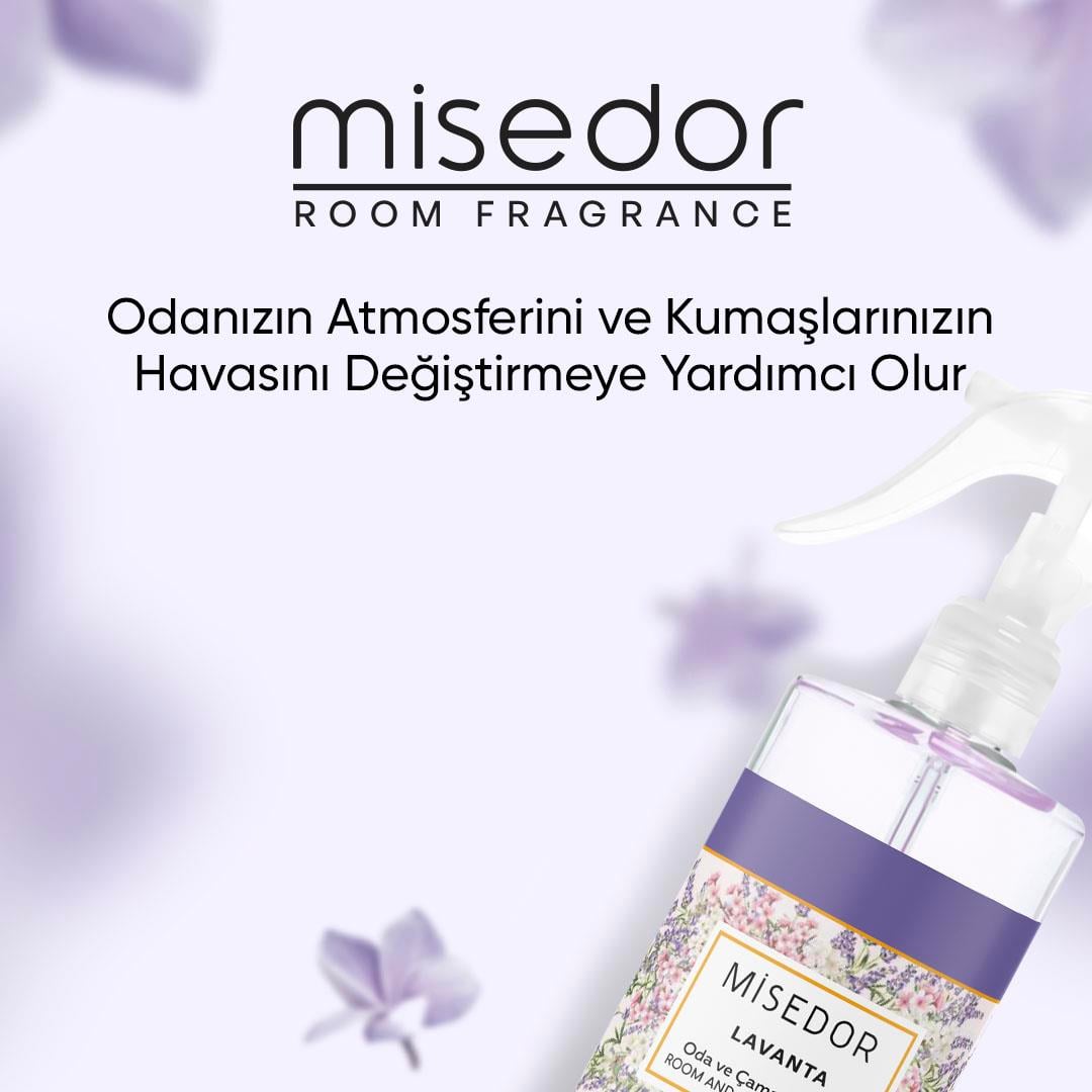 Misedor 2 li Set Lavanta Oda Kokusu ve Çamaşır Parfümü 330 ml