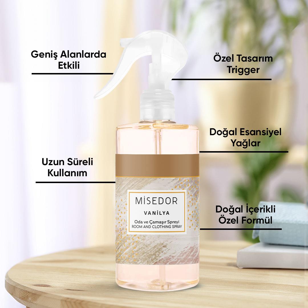 Misedor 2 li Set Vanilya Oda Kokusu ve Çamaşır Parfümü 330 ml