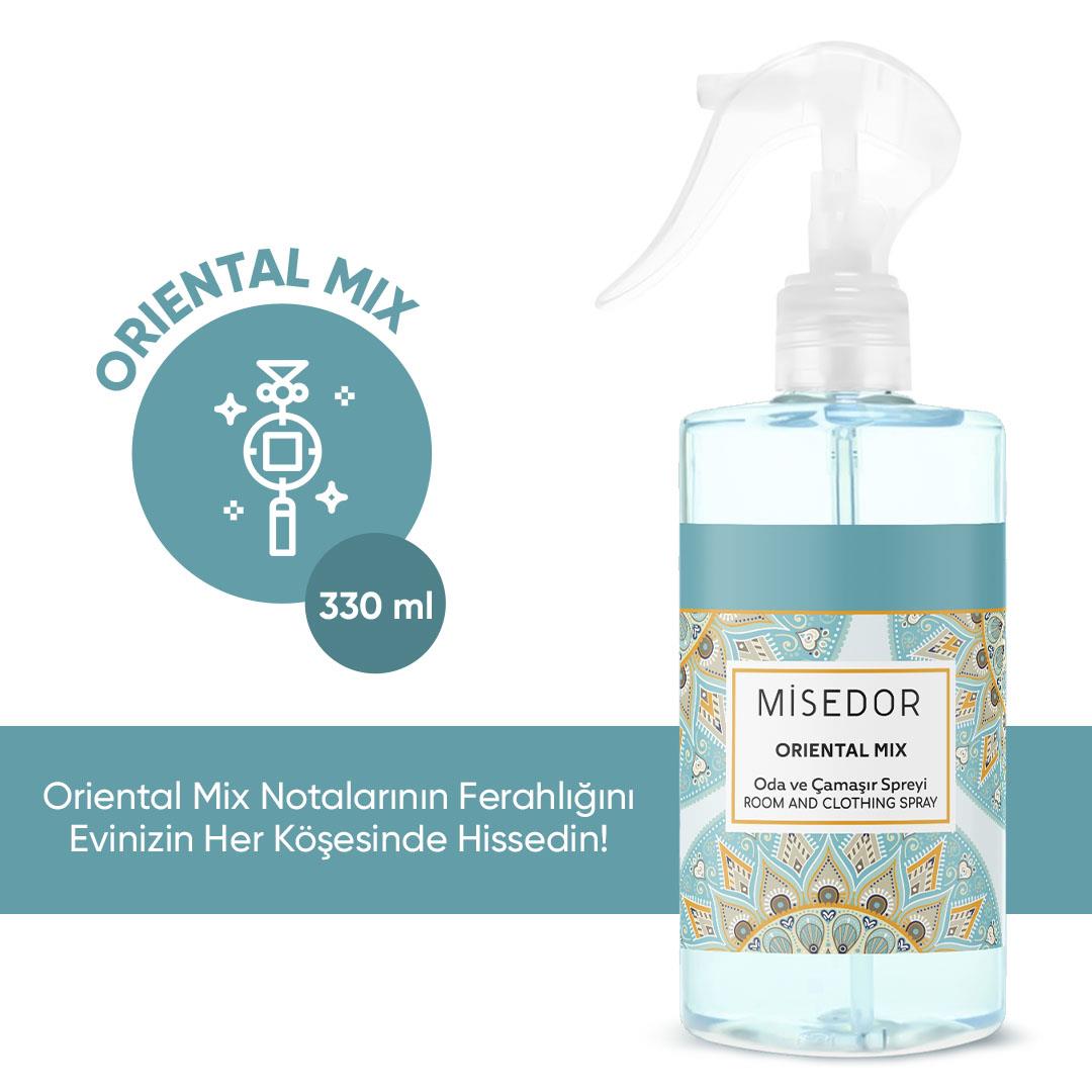 Misedor 2li Set Beyaz Sabun ve Oriental Mix Oda ve Çamaşır Spreyi 330 ml